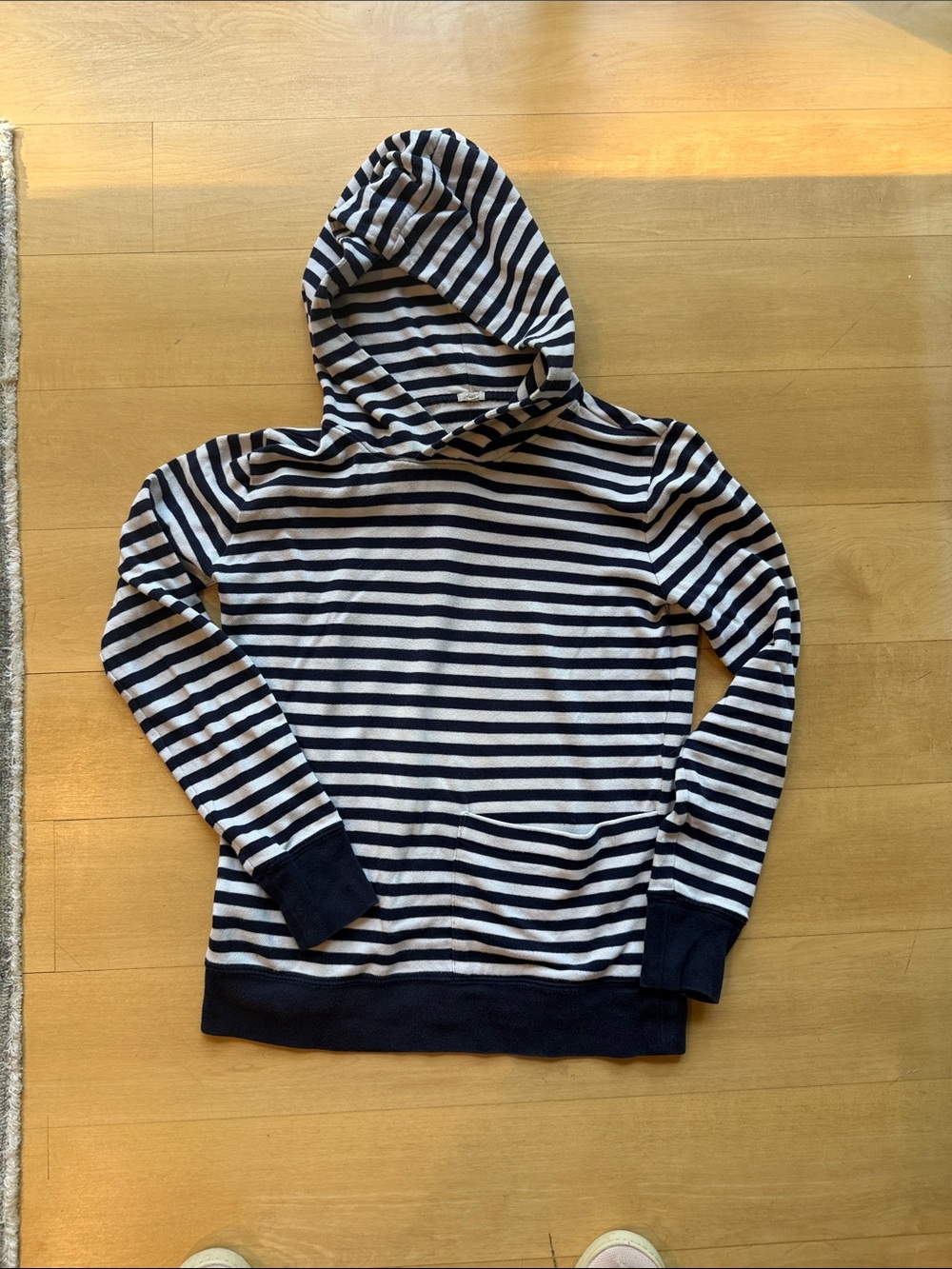 Perfect summer hoodies J Crew Navy and White Striped sweatshirt - XXS